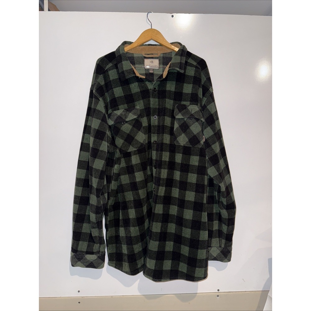 Legendary Whitetails 4XLarge Men's Plaid Flannel Shirt Green Button Up